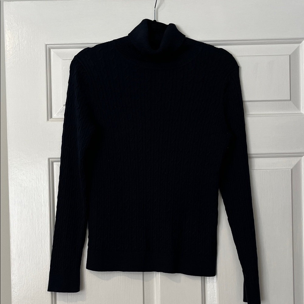 Talbots Black Long Sleeve Turtleneck - Picture 1 of 7